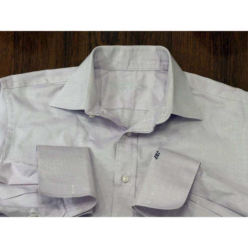 Holland & Sherry London 1866 Mens Large Dress Shirt French Cuff Made In USA